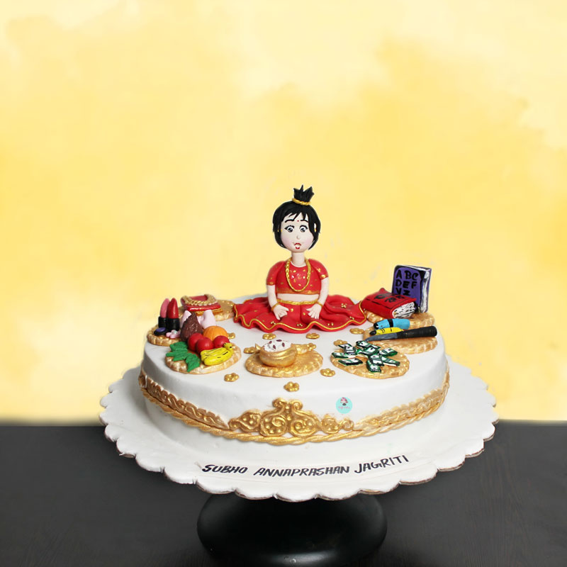 Little-Girls-Annaprashan-Cake